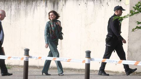 La exministra de Defensa, Mar�a Dolores de Cospedal, a su llegada a la Audiencia Nacional