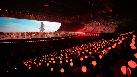 La impresionante ceremonia de apertura de los World Nomad Games se celebr en el Astan Arena con presencia del presidente Tokayev