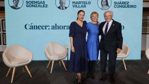 Mercedes Surez, Marisol Soengas y Francisco Martelo, al terminar el evento. 