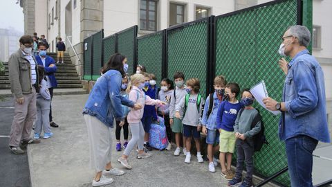 Primer da de clase para los alumnos del colegio Anexa de Lugo