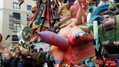 Un ninot satirizando al presidente de Estados Unidos, Donald Trump, en las pasadas Fallas de Valencia.
