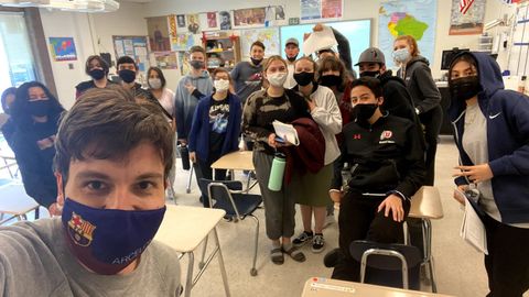 Rubén Núñez, profesor vigués en un instituto de Utah, Estados Unidos