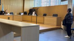 La acusada, durante la vista celebrada en Ourense, que se suspendi� al no comparecer dos testigos
