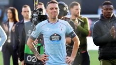 Iago Aspas se emocion� al agradecer a la afici�n todo su apoyo durante el partido.