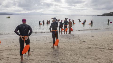 Un instante de la prueba disputada en la playa de Langosteira.