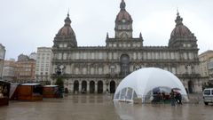 Una carpa sustituye desde este s�bado el igl� de Mar�a Pita