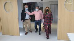 C�sar Mosquera, Fern�ndez Lores y Carmela Silva, en el Concello de Pontevedra