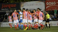 Los jugadores del Girona celebran un gol