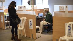 Vacunaci�n contra el covid en el edificio administrativo de la Xunta en Campolongo, en Pontevedra