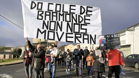 En Baamonde se han celebrado varios actos de protesta contra el cierre del colegio