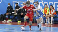 Imagen de archivo del derbi entre el Poio Pescamar y el Marn Futsal de la temporada pasada