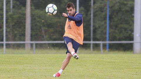 Diegui Johannesson Horizontal.Johanneson durante un entrenamiento