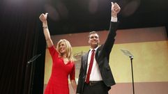 Pedro S�nchez celebra su candidatura en Madrid