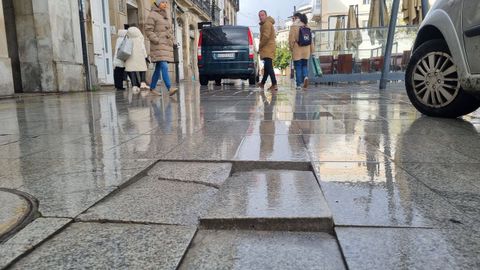 Losetas levantadas en San Marcos