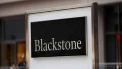 Logo de Blackstone en su sede de Nueva York