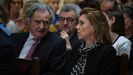 La exsecretaria general del PP Mara Dolores de Cospedal, con su marido, Ignacio Lpez del Hierro, el pasado mes de junio