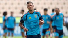 Rodrigo Hern�ndez, durante un entrenamiento de la selecci�n espa�ola en Estados Unidos.