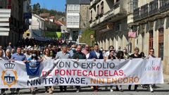 Los vecinos de Ponte Caldelas se han movilizado en contra del trasvase y de la construcci�n de un nuevo embalse