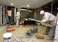 Los operarios trabajaron ayer a contrarreloj.