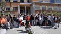 pidal.Alumnos del IES Ramon Men�ndez Pidal en el homenaje celebrado este martes