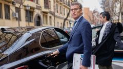 Feijoo, este martes, tras participar en un acto en Madrid