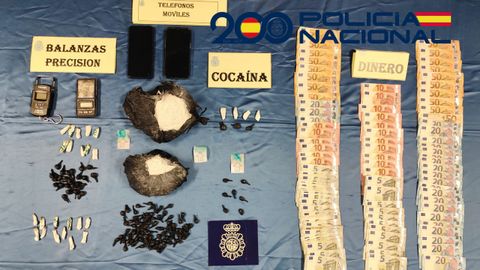 Incautaci�n durante una operaci�n antidroga de la Polic�a Nacional en Gij�n