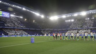 Imagen del mosaico blanquiazul que dio la bienvenida al Deportivo y al Racing de Santander el domingo pasado en Abanca Riazor