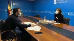 Juan Anta y �ngeles V�zquez se reunieron en Santiago