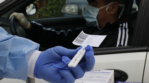 Punto de prueba de coronavirus en Ourense