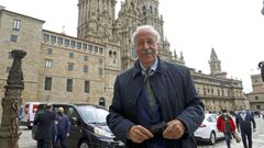 Vicente del Bosque, en una visita a Santiago de Compostela en el 2021.