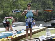 Un enorme chaparrn en la salida preludi el protagonismo de la lluvia. 