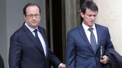 El presidente franc�s, Francois Hollande, y el primer ministro Manuel Valls