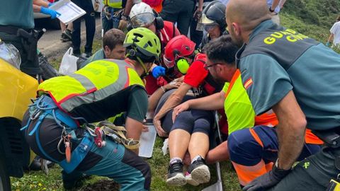 Accidente en la carretera de Lagos de Covadonga