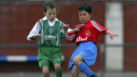 Loureiro, en febrero del a&ntilde;o 2004, con el Calvo ante el Ciudad Jard&iacute;n