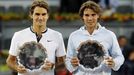Rafa Nadal y Roger Federer en el Torneo de Tenis de Madrid en 2010