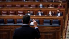 El presidente del Gobierno, Pedro S�nchez, en una sesi�n de control al Ejecutivo