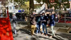 El concejal Jorge Pumar supervis� el inicio de los trabajos en el parque de As Mercedes.