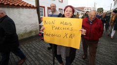 Manifestaci�n en Corrubedo para exigir mejoras en la atenci�n sanitaria