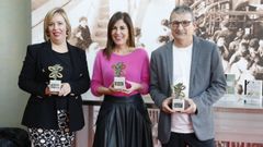 Roc�o Leira, Mar�a Solar e Anxo Iglesias.  