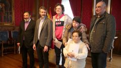 Presentaci�n ayer de la nueva edici�n de los Xogos Auton�micos de Deportes Minoritarios Special Olympics en el consistorio de Vilagarc�a, con participaci�n de deportistas de Con Eles