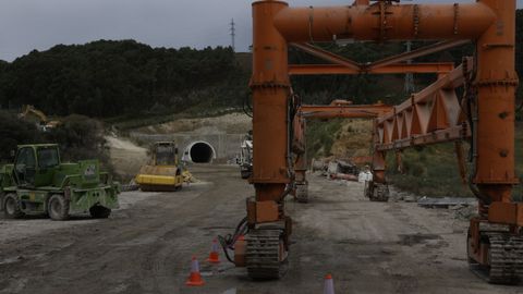 Obras de los tneles del tren al puerto exterior