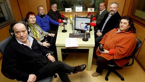 Los representantes de las fundaciones, en Radio Voz