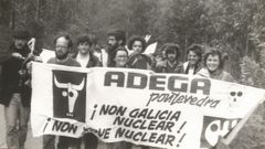 Imagen de una protesta de Adega en sus inicios.