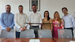 El equipo de gobierno de Mazaricos, el d�a de la toma de posesi�n.