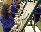 Taller de instalaciones el�ctricas en el centro integrado Coroso.