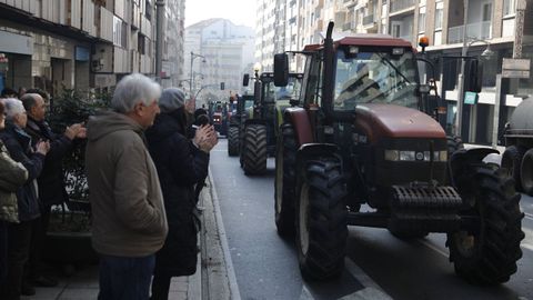 Imagen de archivo de una de las protestas que se celebraron en Ourense a principios de febrero 