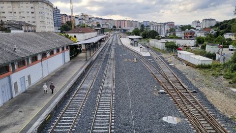 La estaci�n de ferrocarril de Lugo, en obras y sin trenes