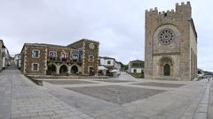 Centro de Portomarn, con la iglesia romnica de San Nicols