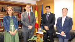 Elena Rivo, Manuel Reigosa, Gabriel Al�n y Jos� Luis M�guez se reunieron en la delegaci�n de la Xunta en Ourense