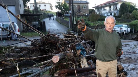 Los daos causados por la tromba de agua en Viveiro